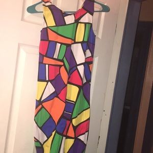 Multicolored midi bodycon dress